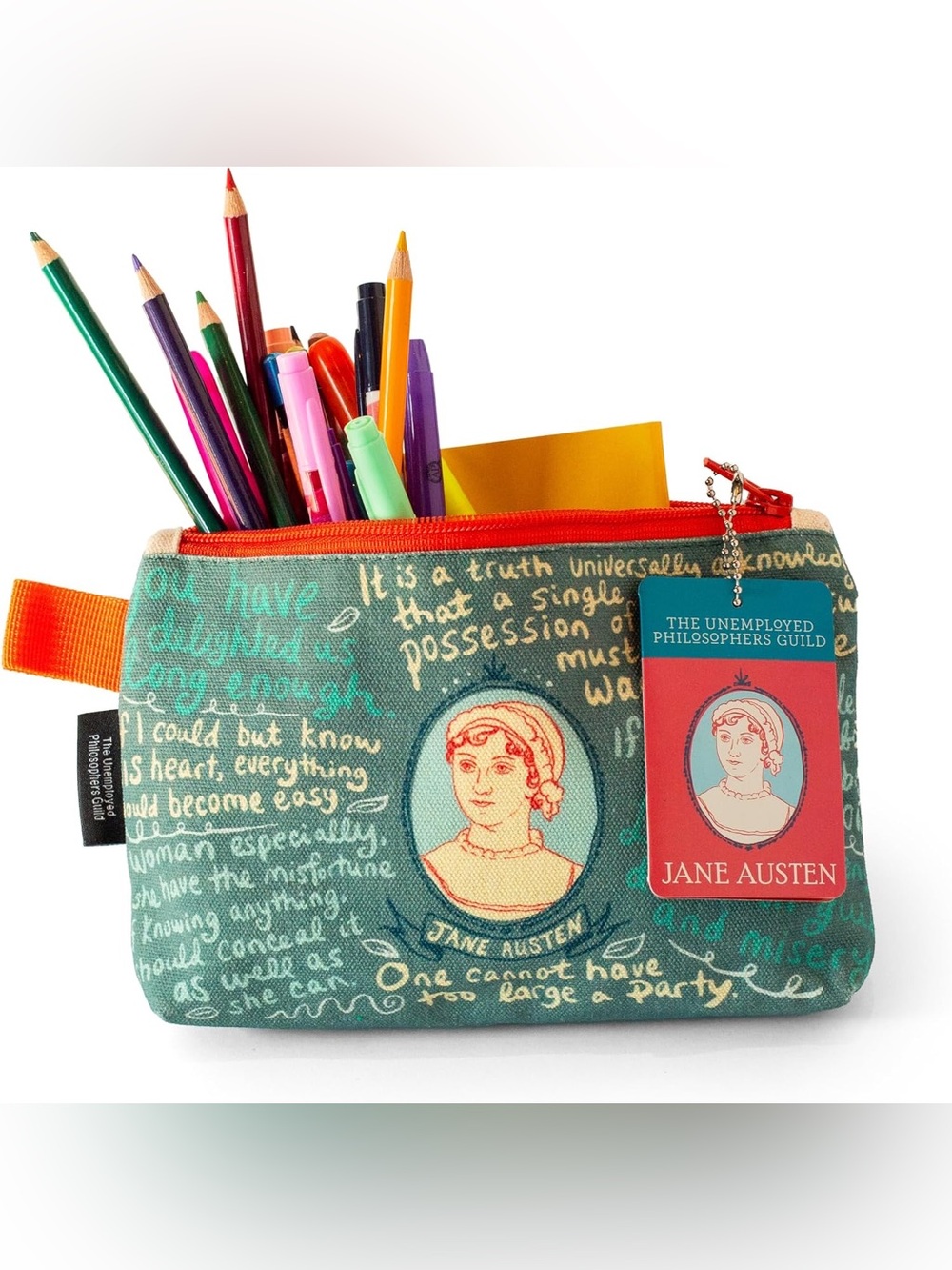 NWT! Jane Austen Portrait Canvas Pouch, THE UNEMPLOYED PHILOSOPHER’S GUILD - Picture 8 of 12